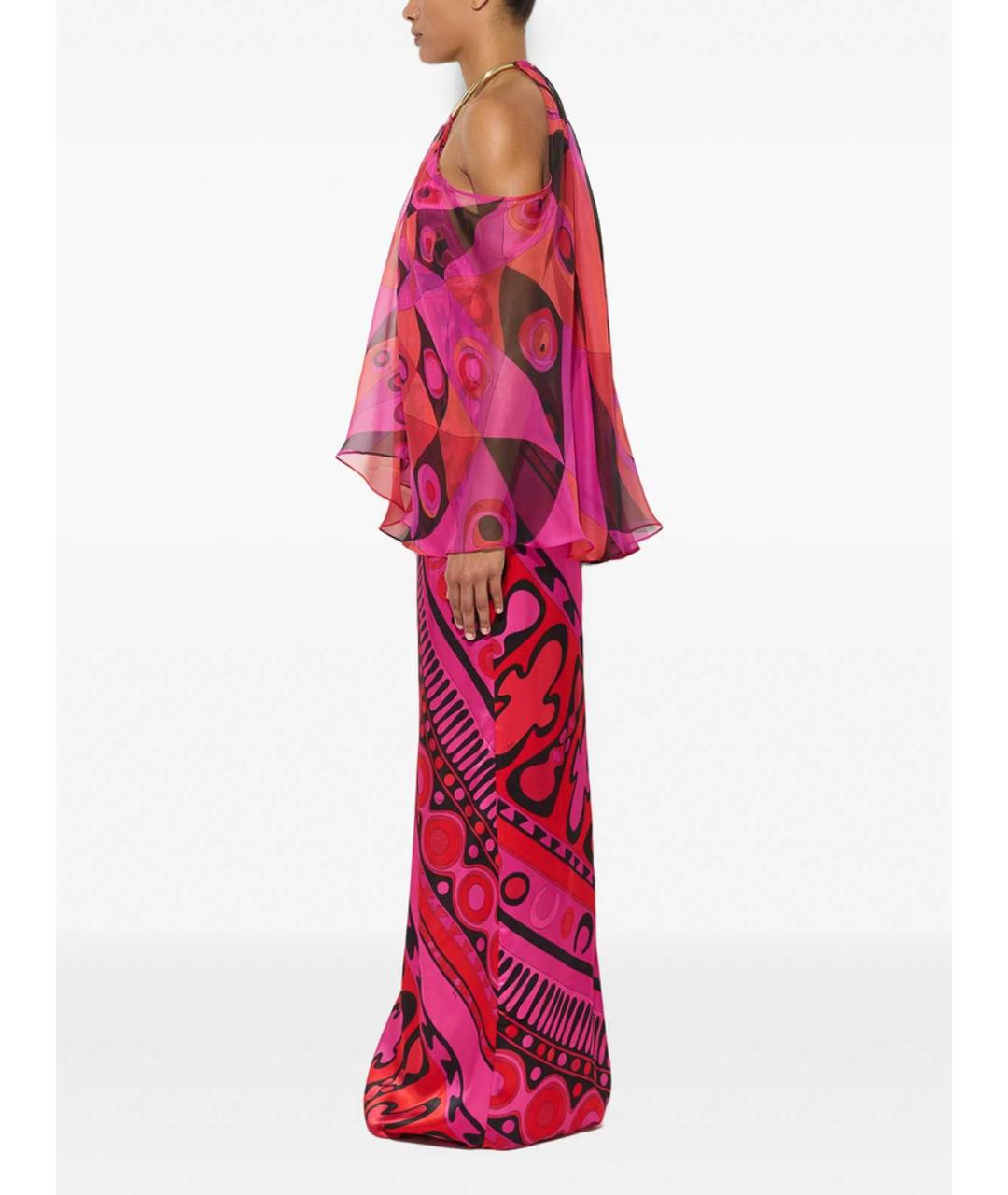 EMILIO PUCCI Мульти шелковое платье, фото 2