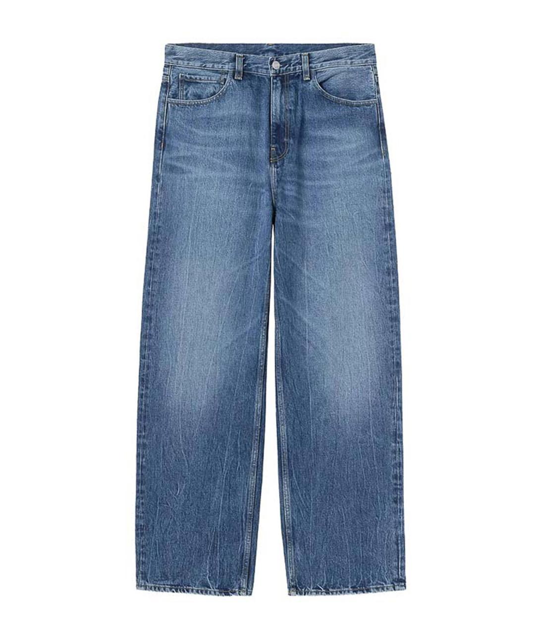 CARHARTT Синие хлопковые прямые джинсы, фото 1