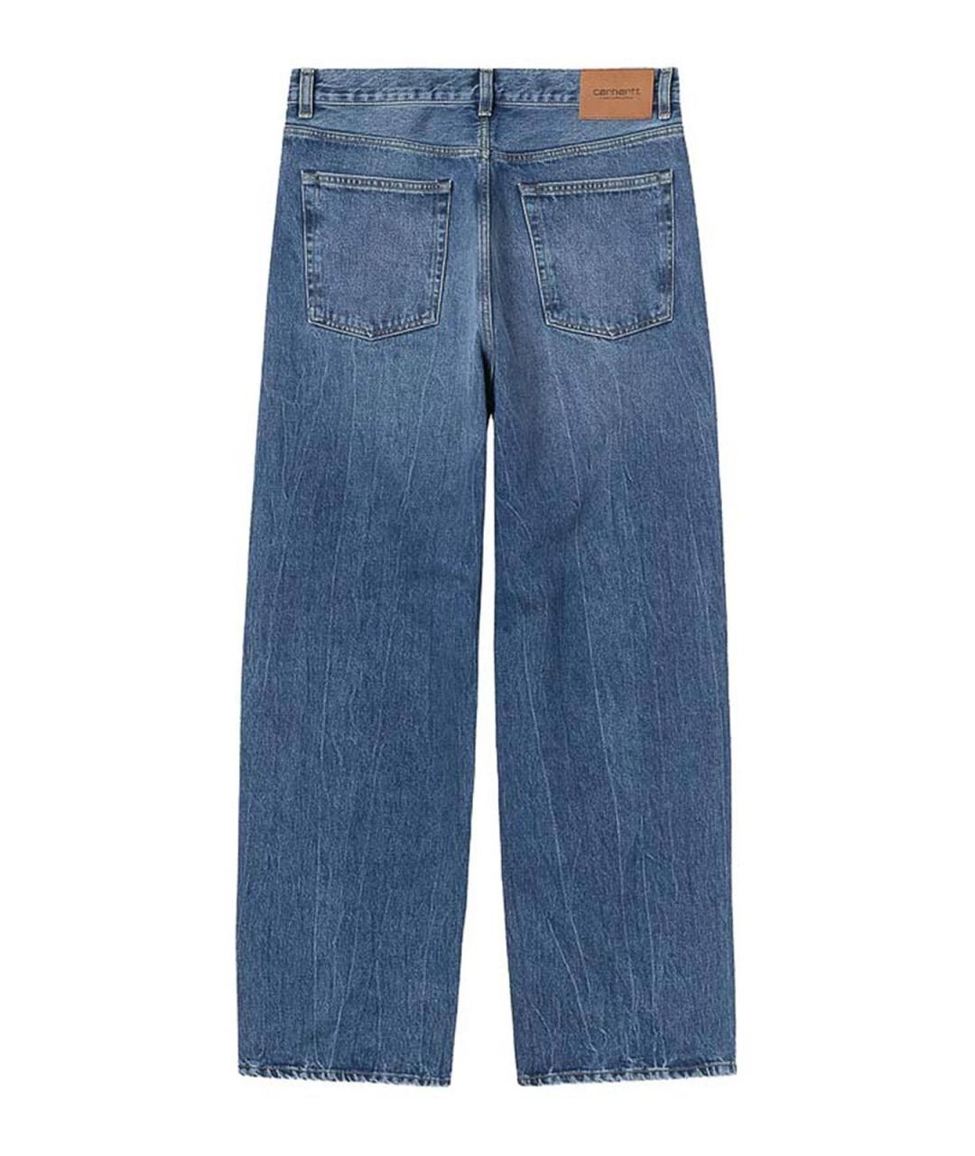CARHARTT Синие хлопковые прямые джинсы, фото 2