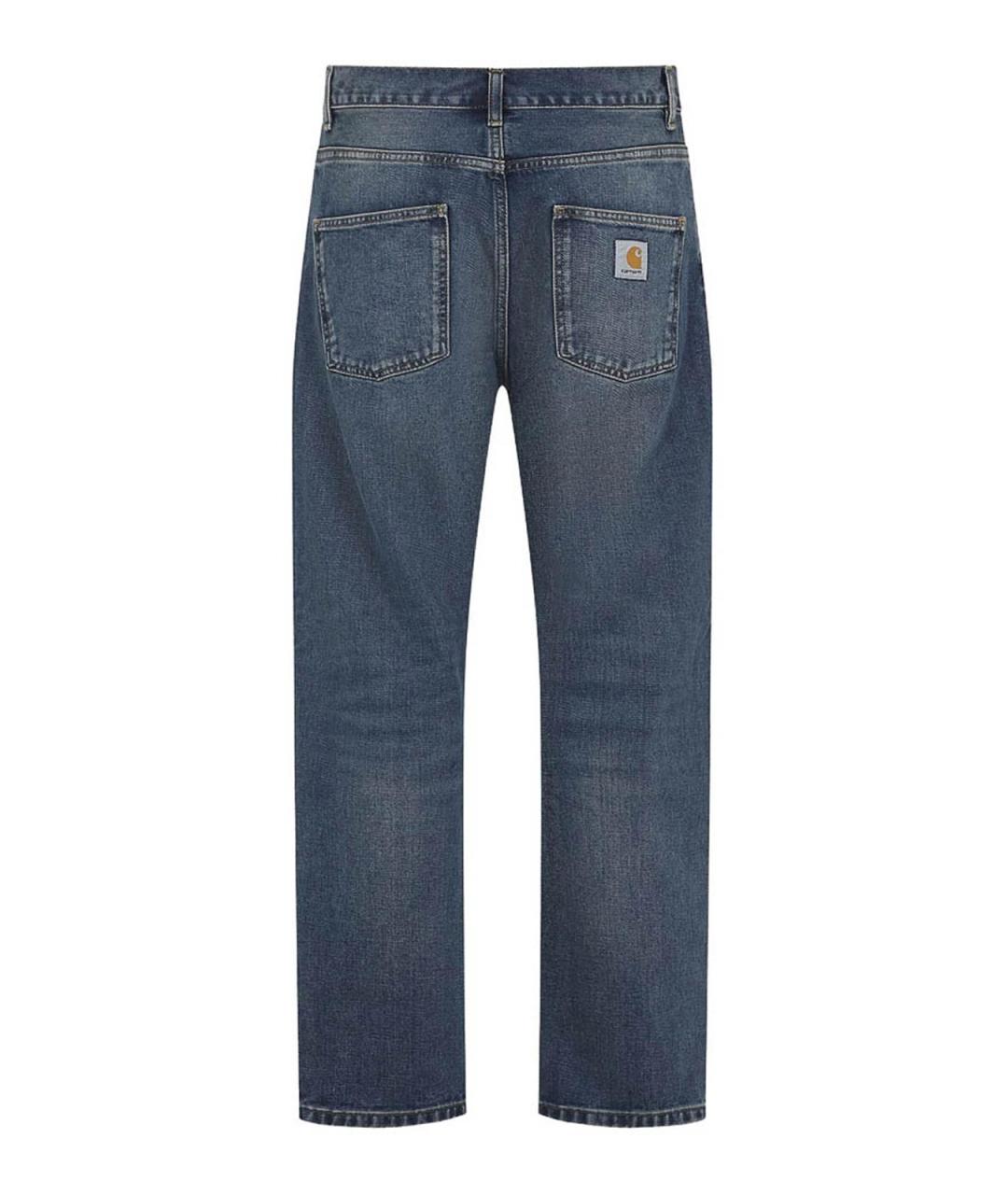 CARHARTT Синие хлопковые прямые джинсы, фото 2