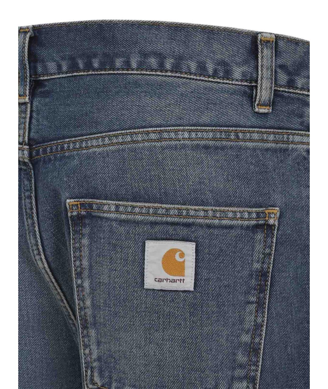 CARHARTT Синие хлопковые прямые джинсы, фото 3
