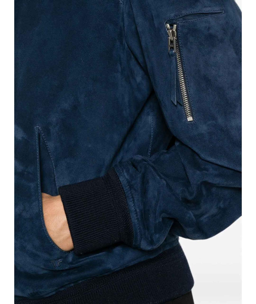 TOM FORD Синяя замшевая куртка, фото 4