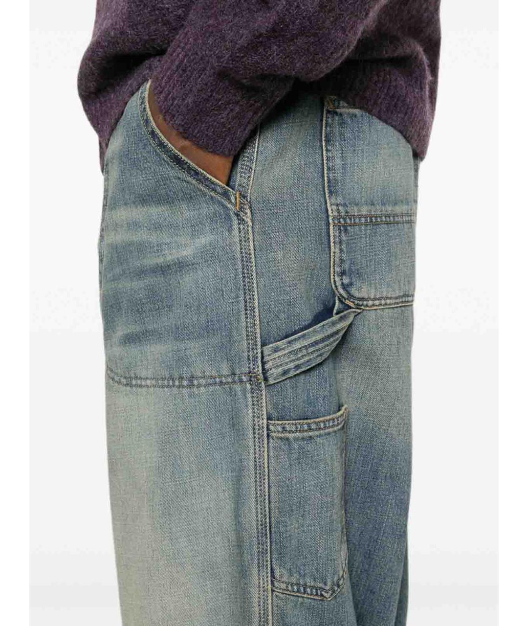 CARHARTT Синие хлопковые прямые джинсы, фото 3
