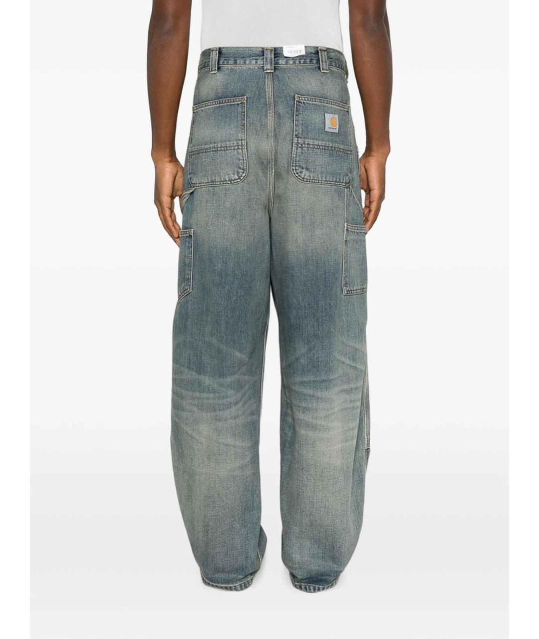 CARHARTT Синие хлопковые прямые джинсы, фото 5