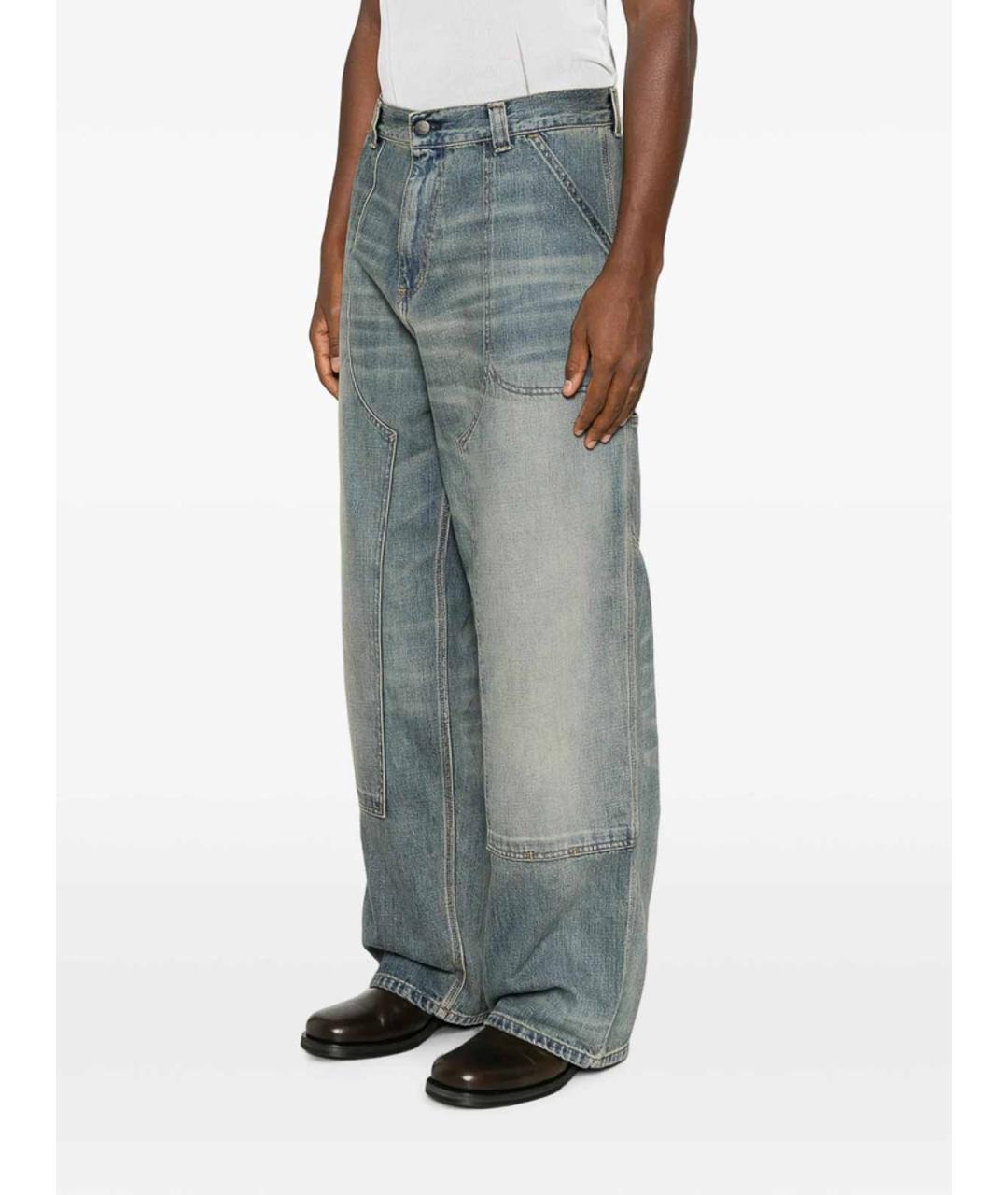 CARHARTT Синие хлопковые прямые джинсы, фото 4
