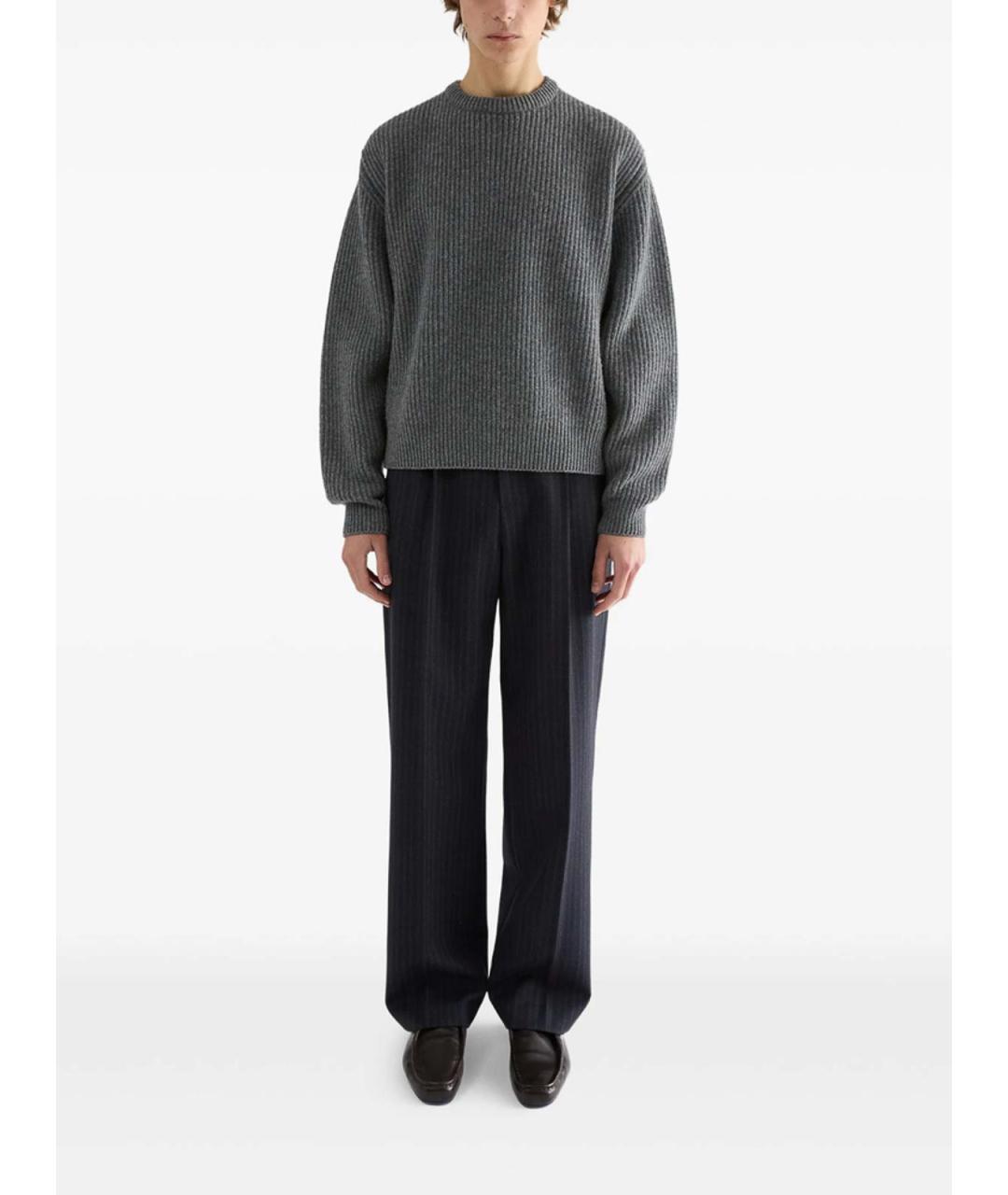 JIL SANDER Серый шерстяной джемпер / свитер, фото 3