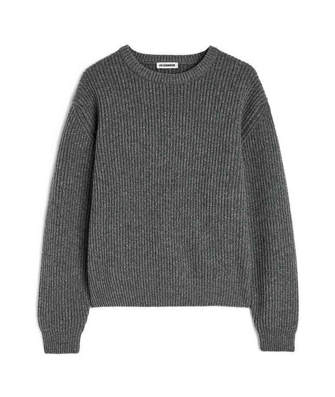 JIL SANDER Серый шерстяной джемпер / свитер, фото 1