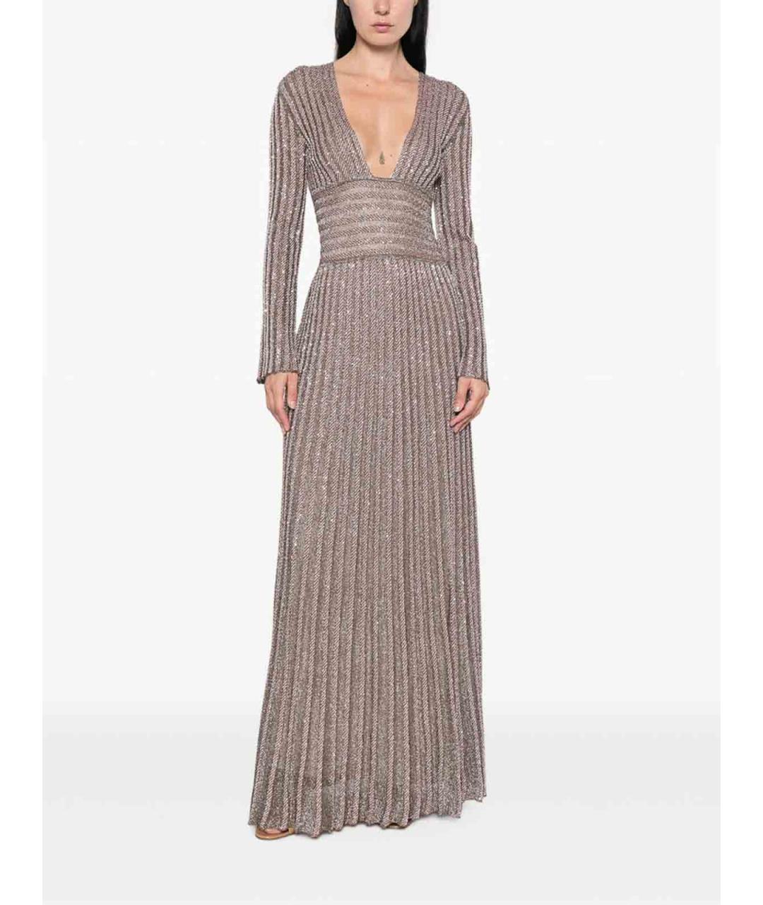 MISSONI Бежевое вискозное вечернее платье, фото 3