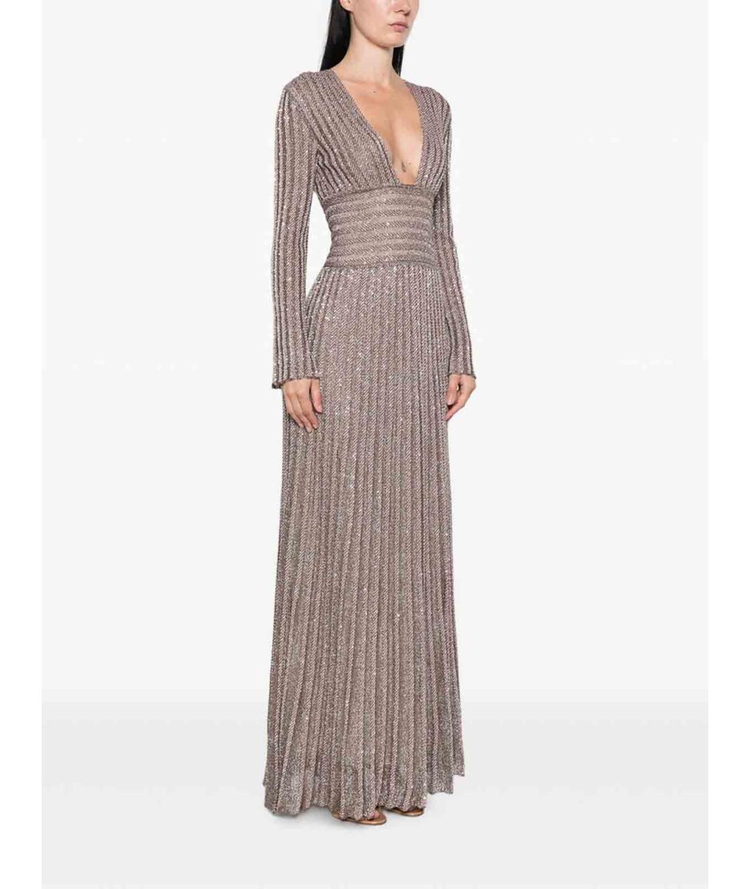 MISSONI Бежевое вискозное вечернее платье, фото 2