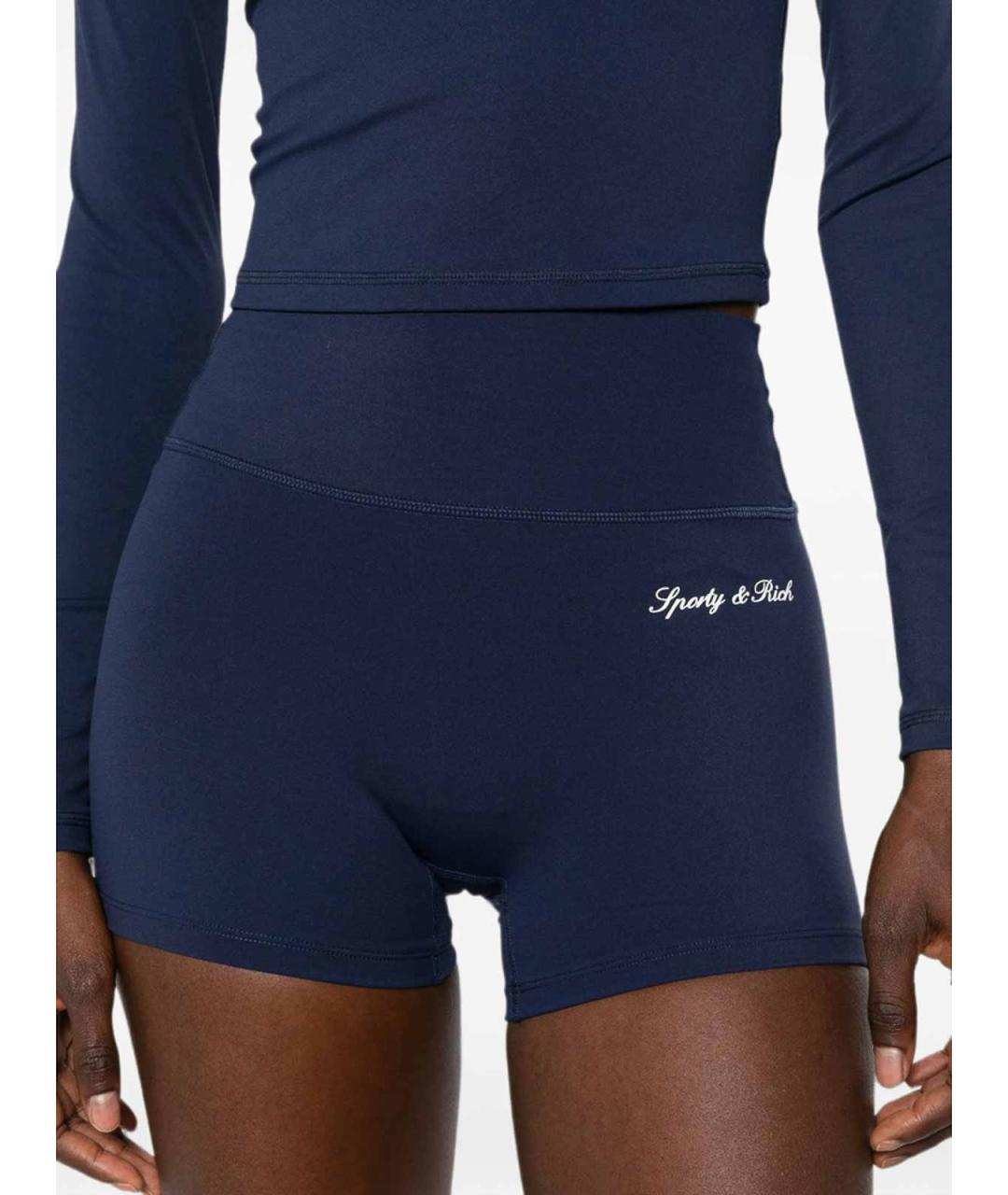 SPORTY AND RICH Синие полиамидовые спортивные брюки и шорты, фото 2