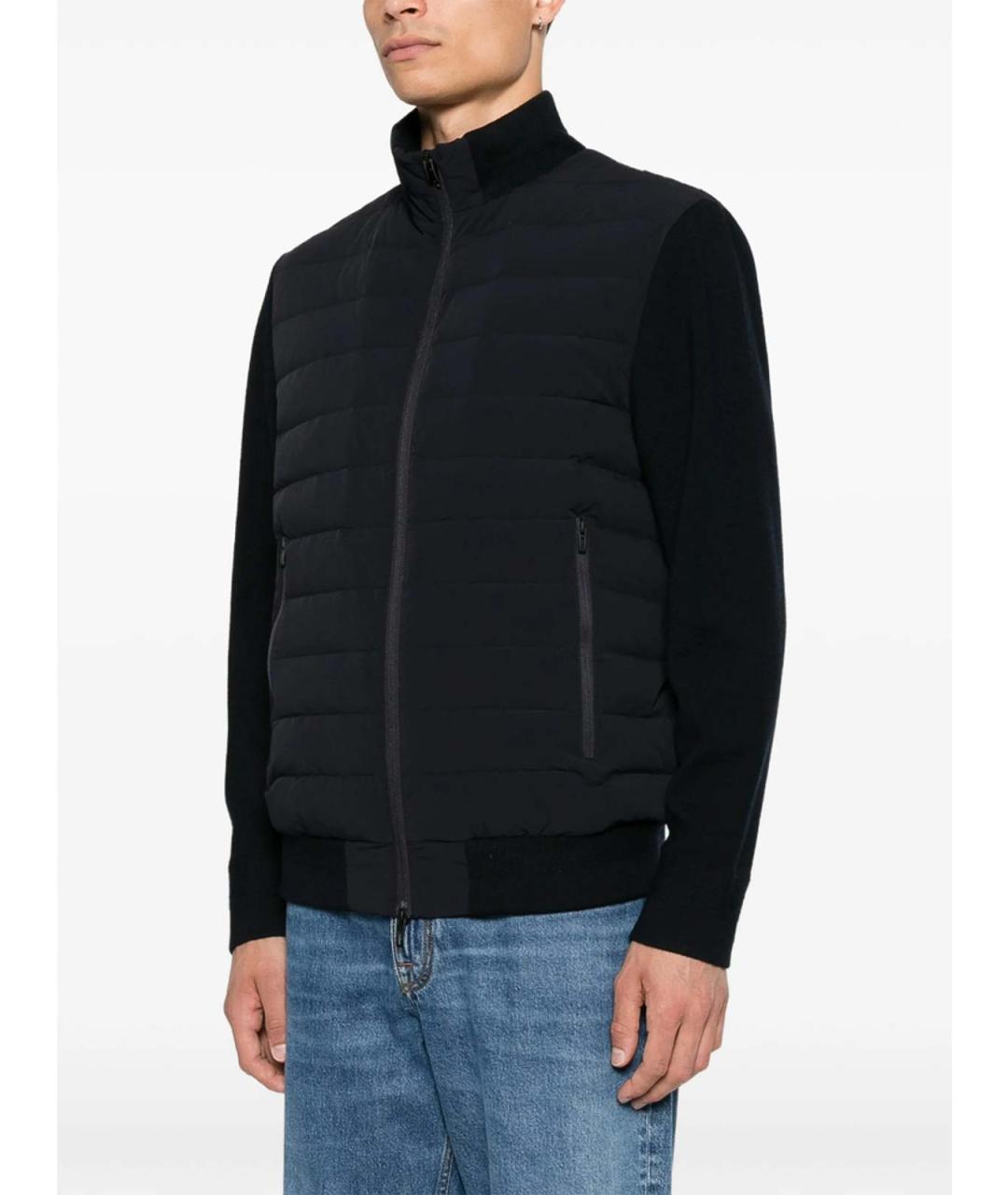 EMPORIO ARMANI Темно-синяя полиэстеровая куртка, фото 5