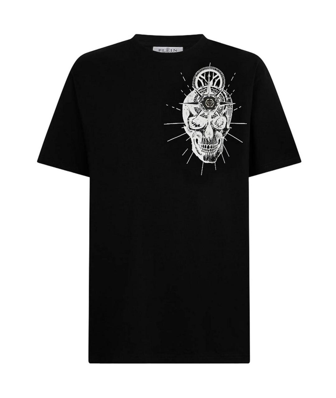 PHILIPP PLEIN Черная хлопковая футболка, фото 1