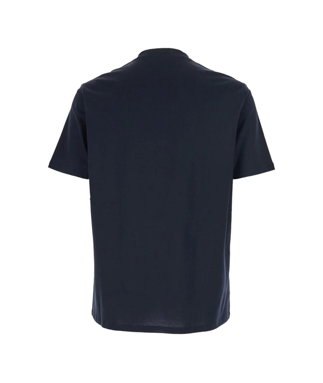EMPORIO ARMANI Синяя хлопковая футболка, фото 3