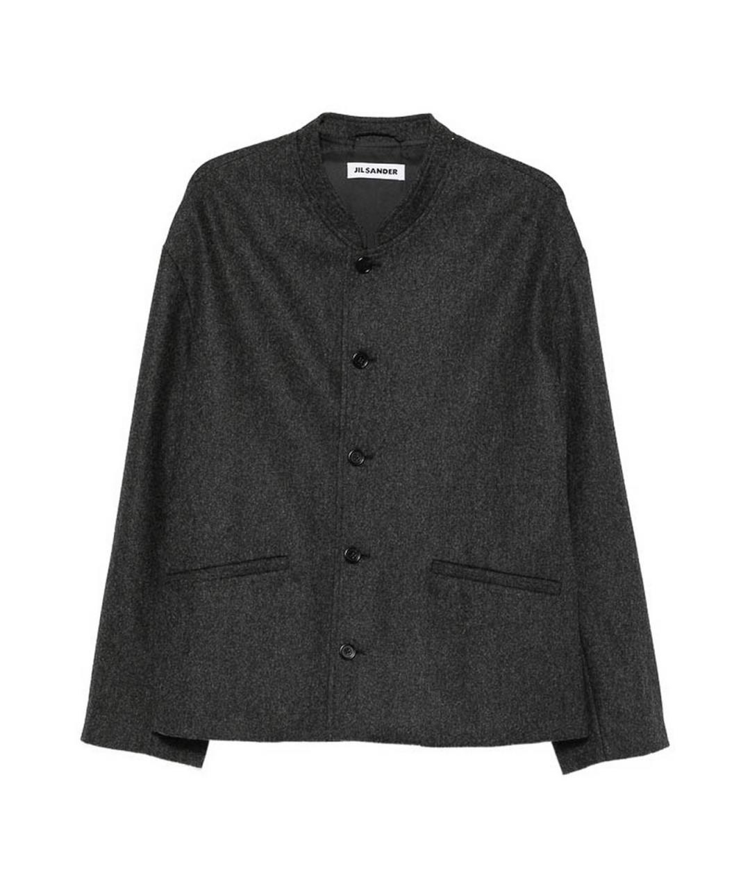 JIL SANDER Антрацитовая шерстяная куртка, фото 1