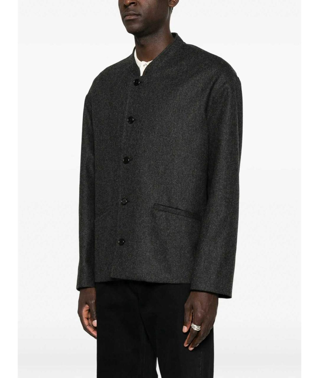 JIL SANDER Антрацитовая шерстяная куртка, фото 3