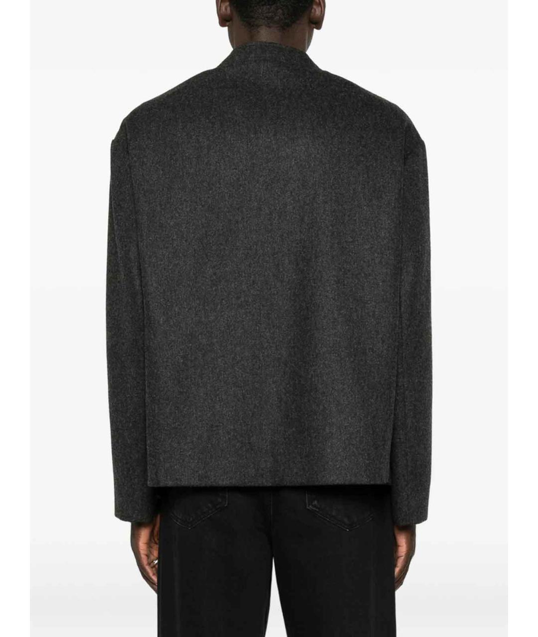 JIL SANDER Антрацитовая шерстяная куртка, фото 5