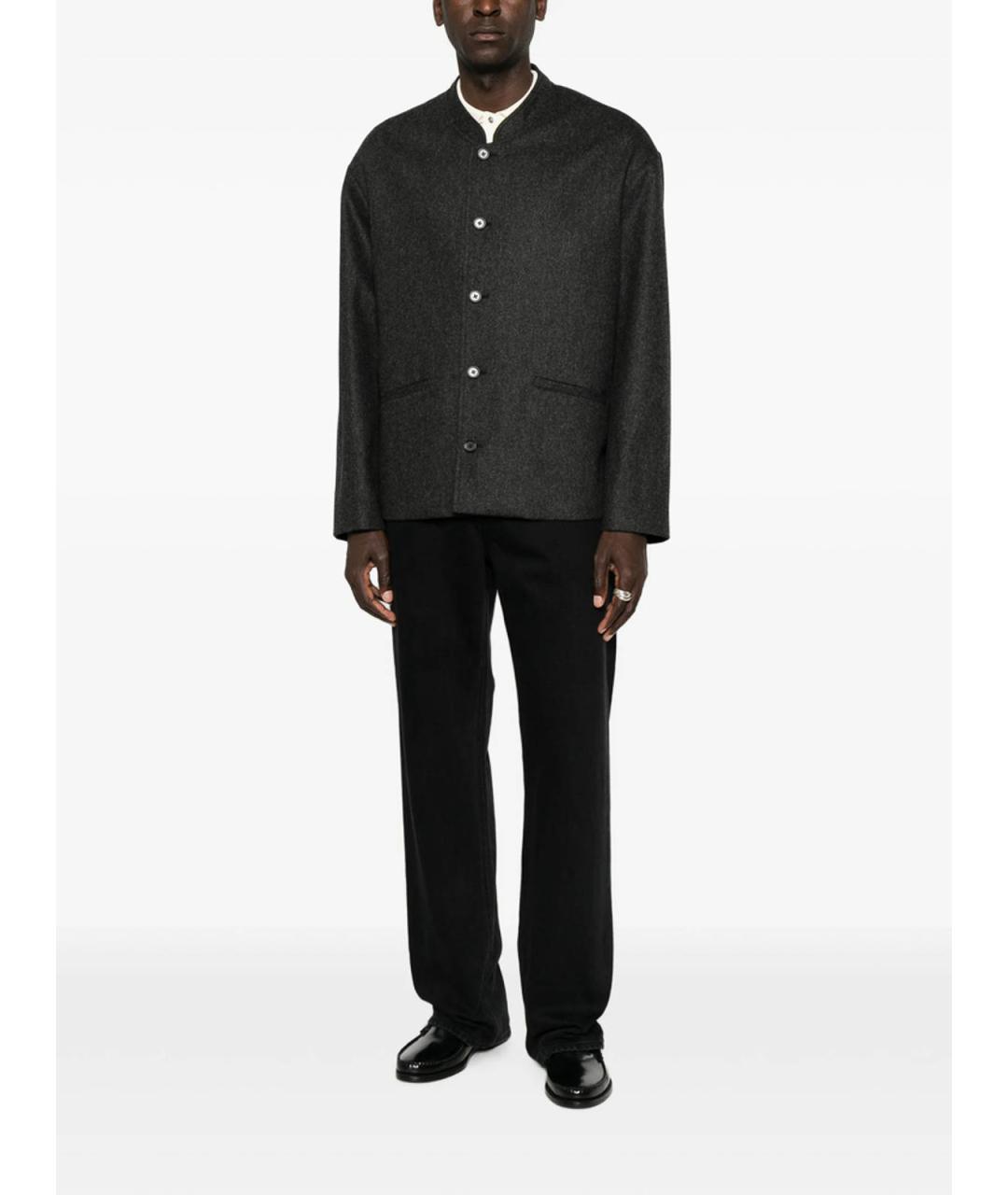 JIL SANDER Антрацитовая шерстяная куртка, фото 2
