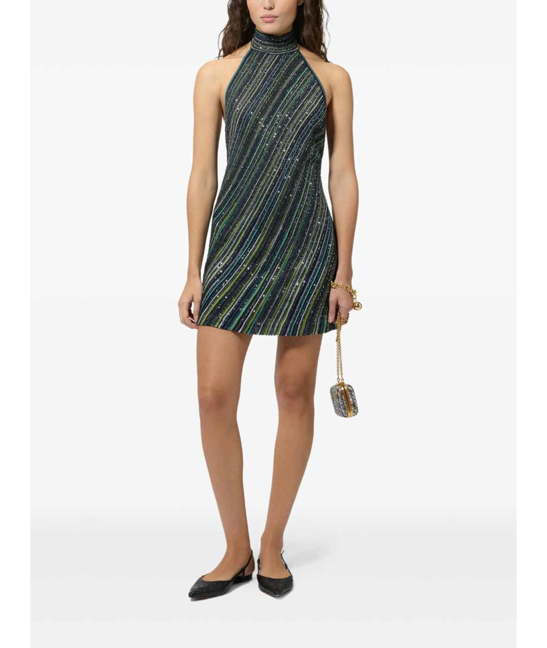 MISSONI Зеленое вискозное коктейльное платье, фото 3