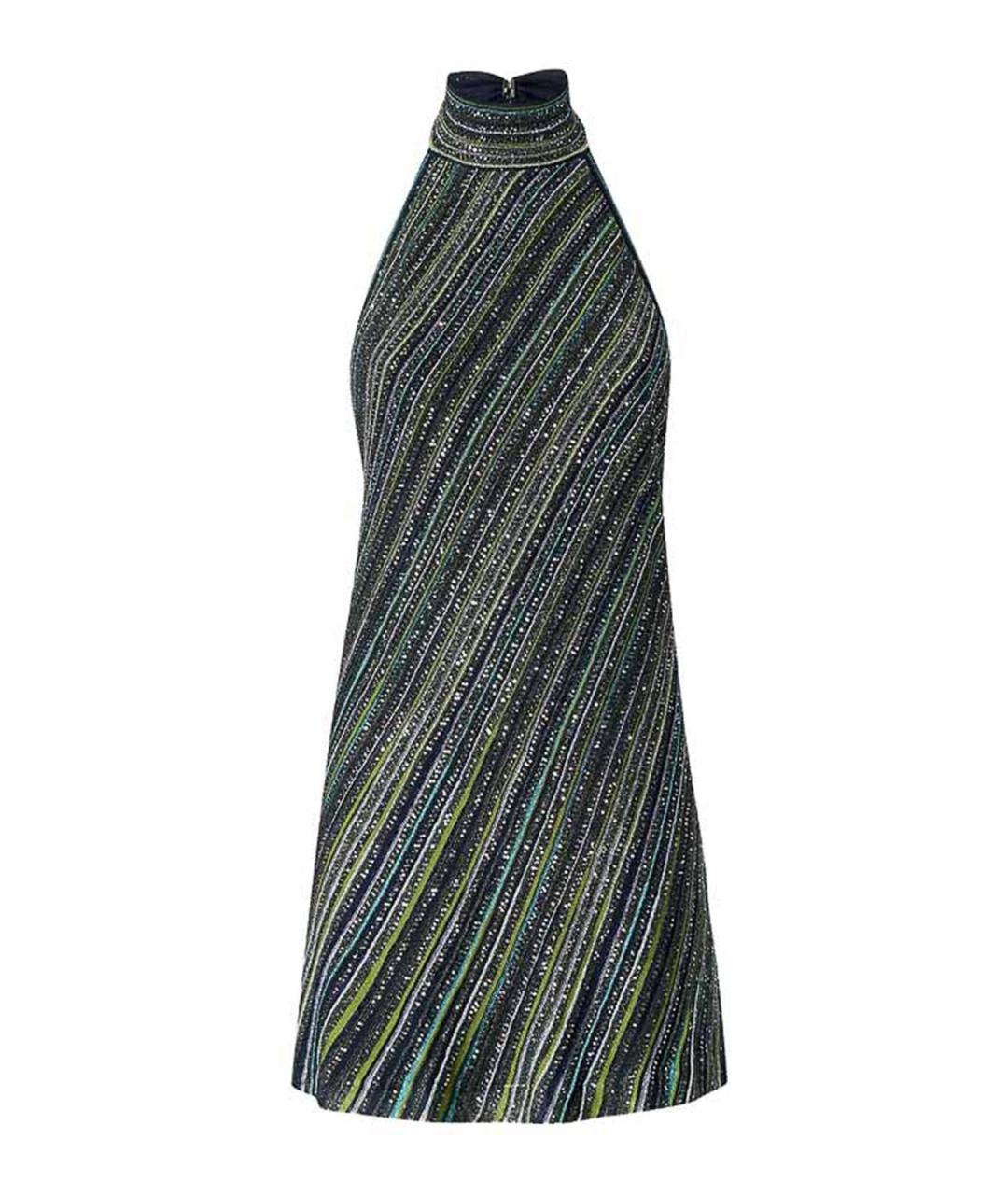MISSONI Зеленое вискозное коктейльное платье, фото 1