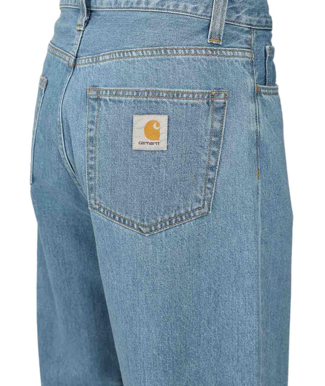 CARHARTT Синие хлопковые прямые джинсы, фото 2