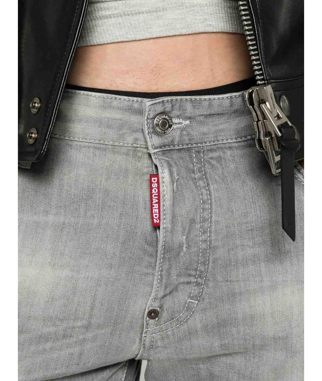 DSQUARED2 Серые хлопковые джинсы скинни, фото 3