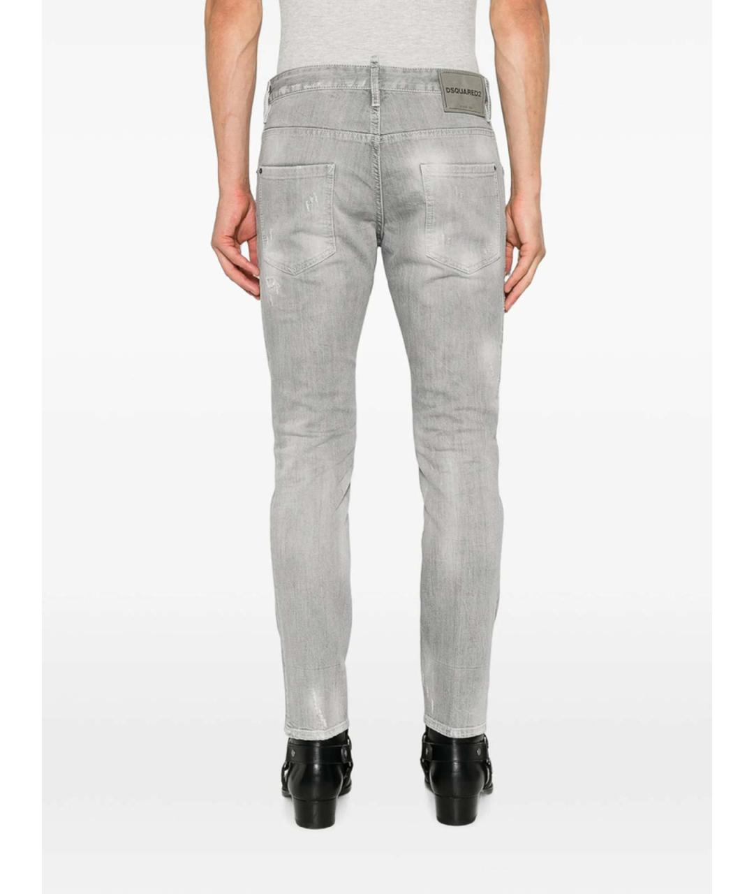 DSQUARED2 Серые хлопковые джинсы скинни, фото 4