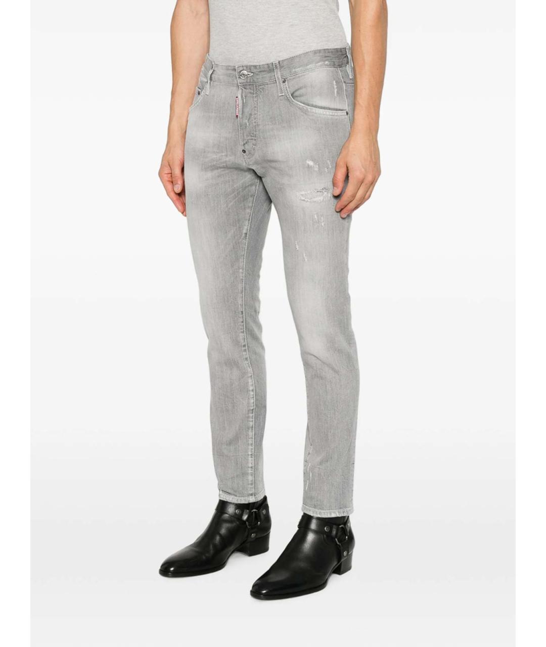 DSQUARED2 Серые хлопковые джинсы скинни, фото 5