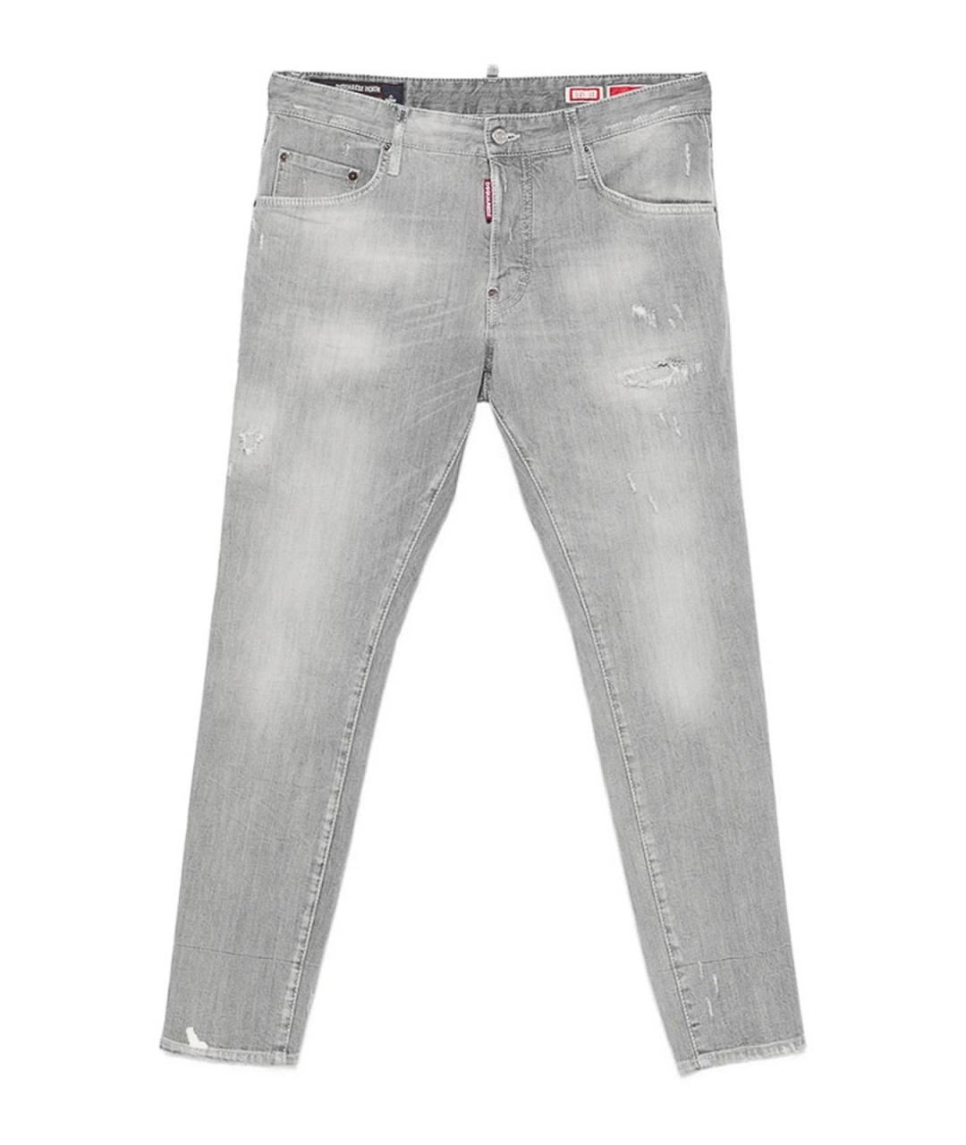 DSQUARED2 Серые хлопковые джинсы скинни, фото 1