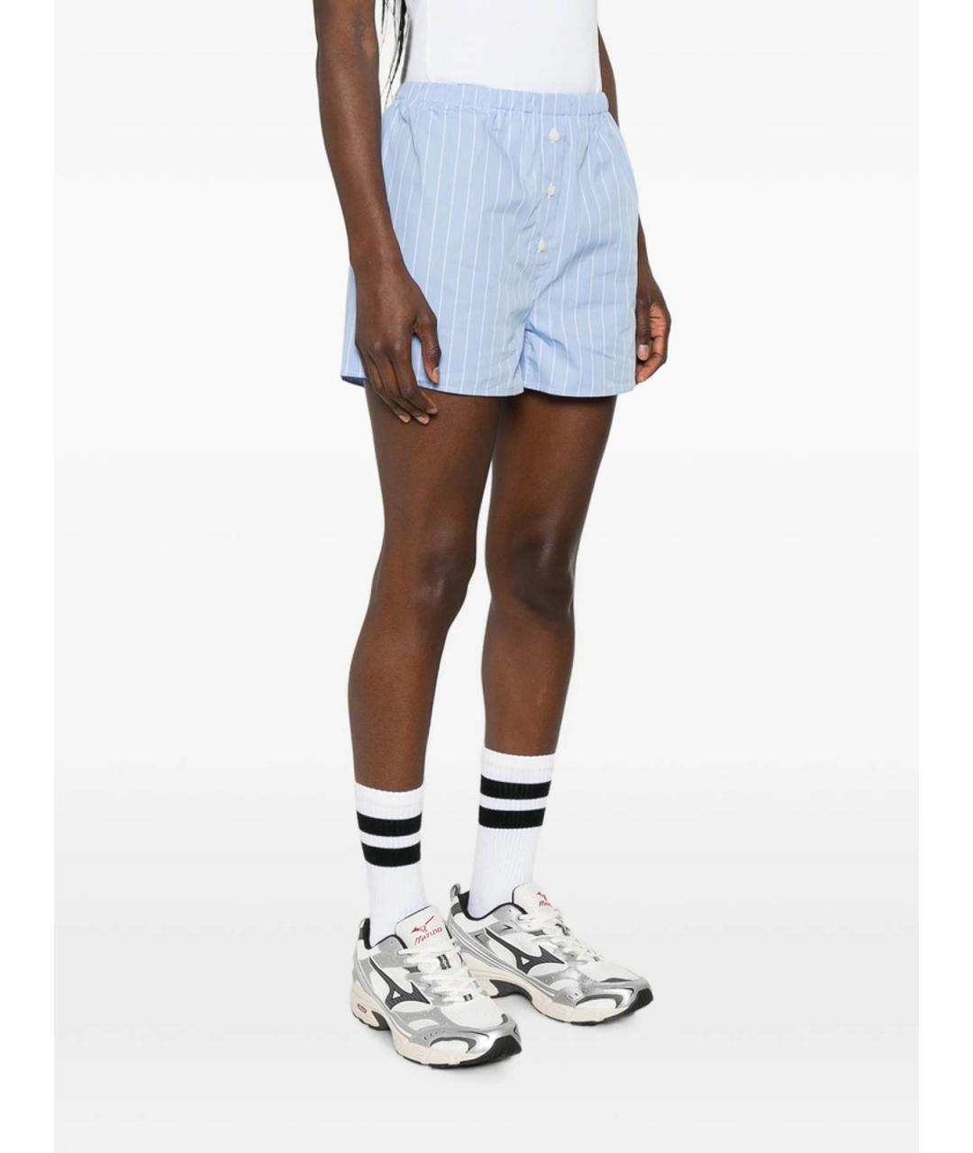 SPORTY AND RICH Голубые хлопковые шорты, фото 5