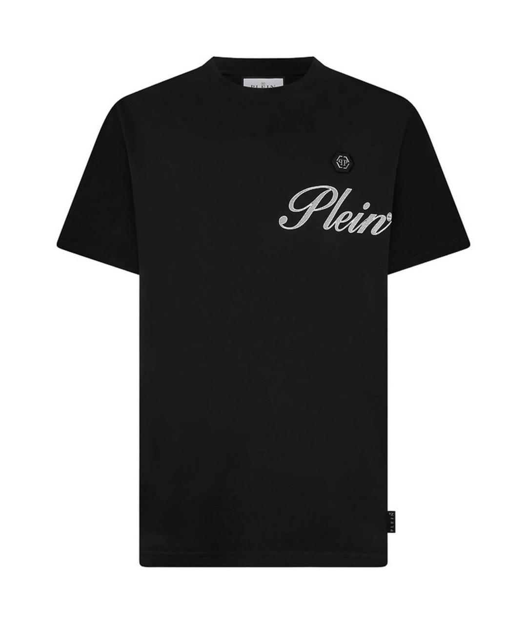 PHILIPP PLEIN Черная хлопковая футболка, фото 1