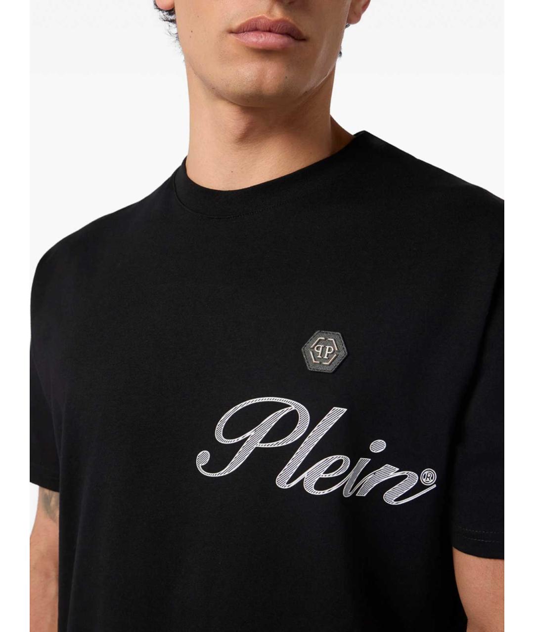 PHILIPP PLEIN Черная хлопковая футболка, фото 4