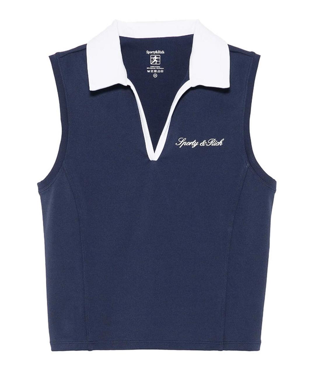 SPORTY AND RICH Синяя жилетка, фото 1