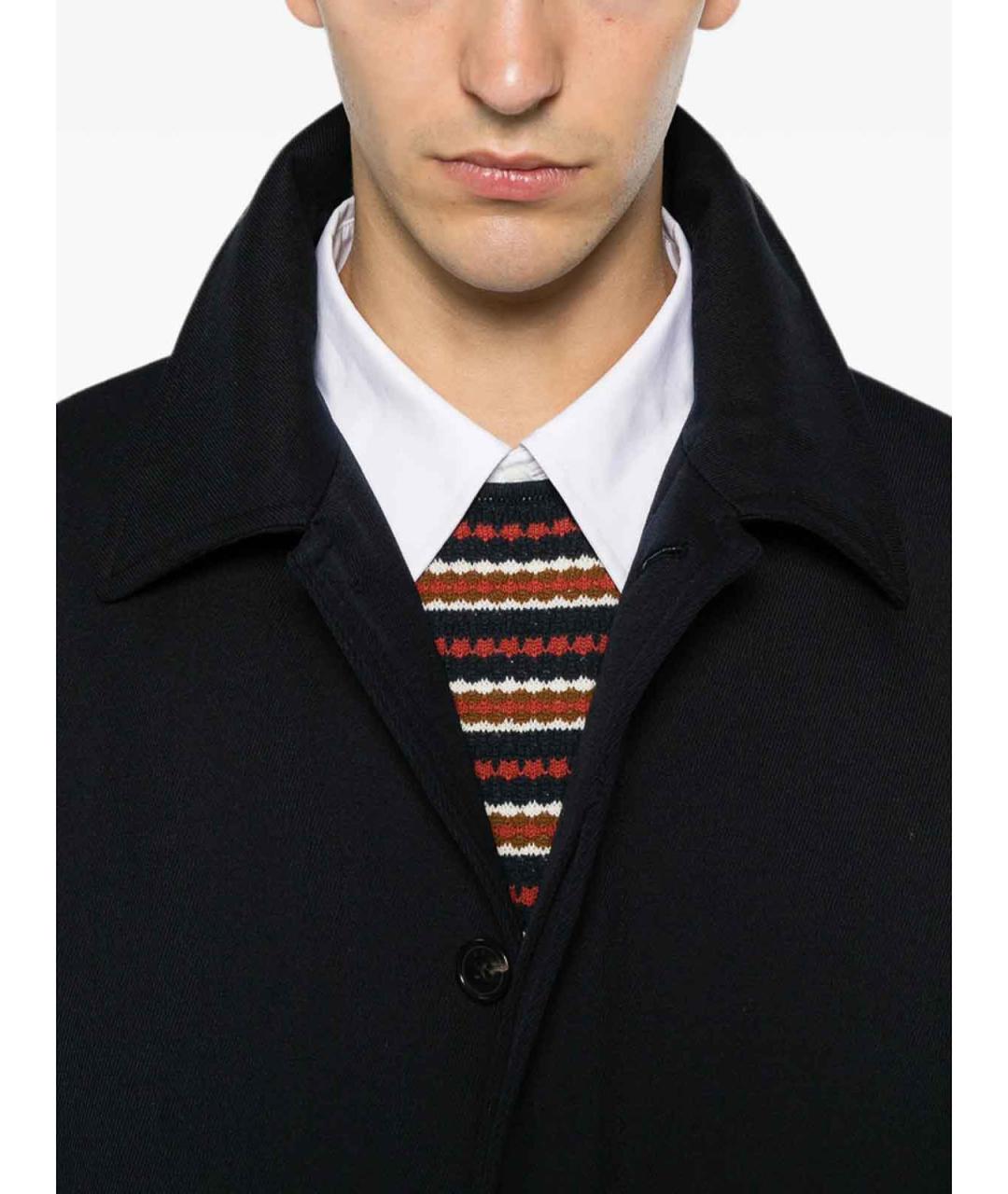 A.P.C. Темно-синее шерстяное пальто, фото 2