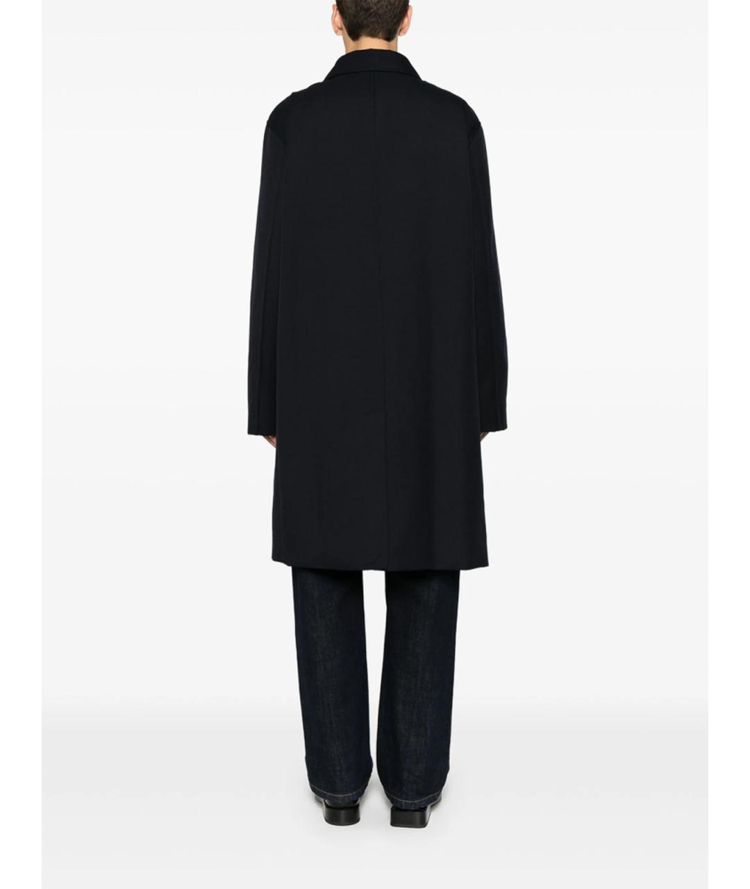 A.P.C. Темно-синее шерстяное пальто, фото 5