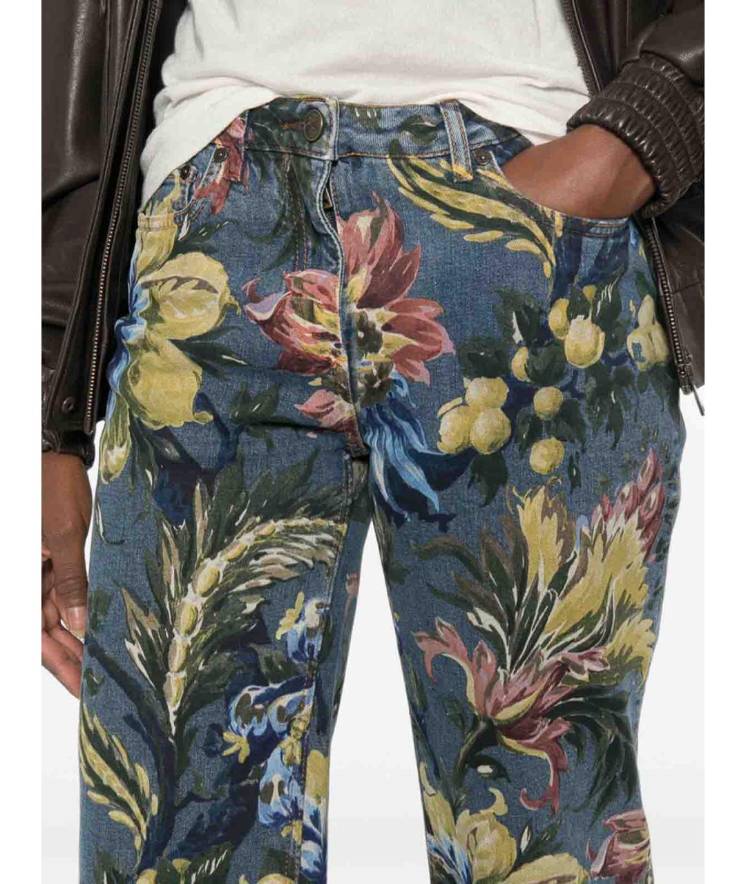 ETRO Мульти хлопковые прямые джинсы, фото 5