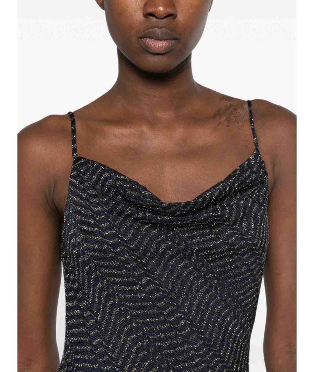 MISSONI Темно-синее вискозное вечернее платье, фото 3