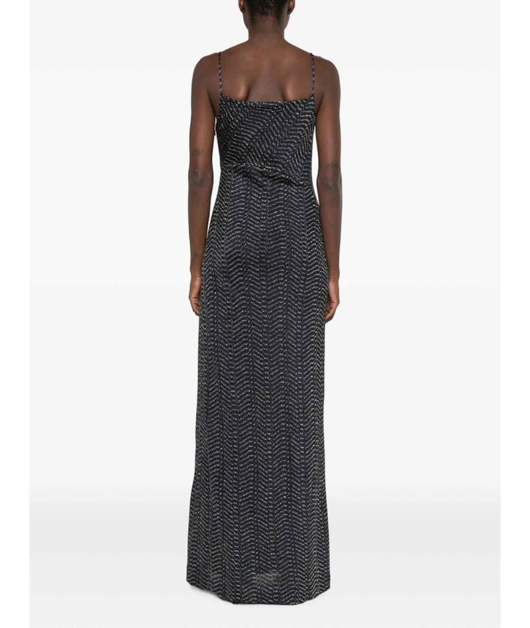 MISSONI Темно-синее вискозное вечернее платье, фото 2