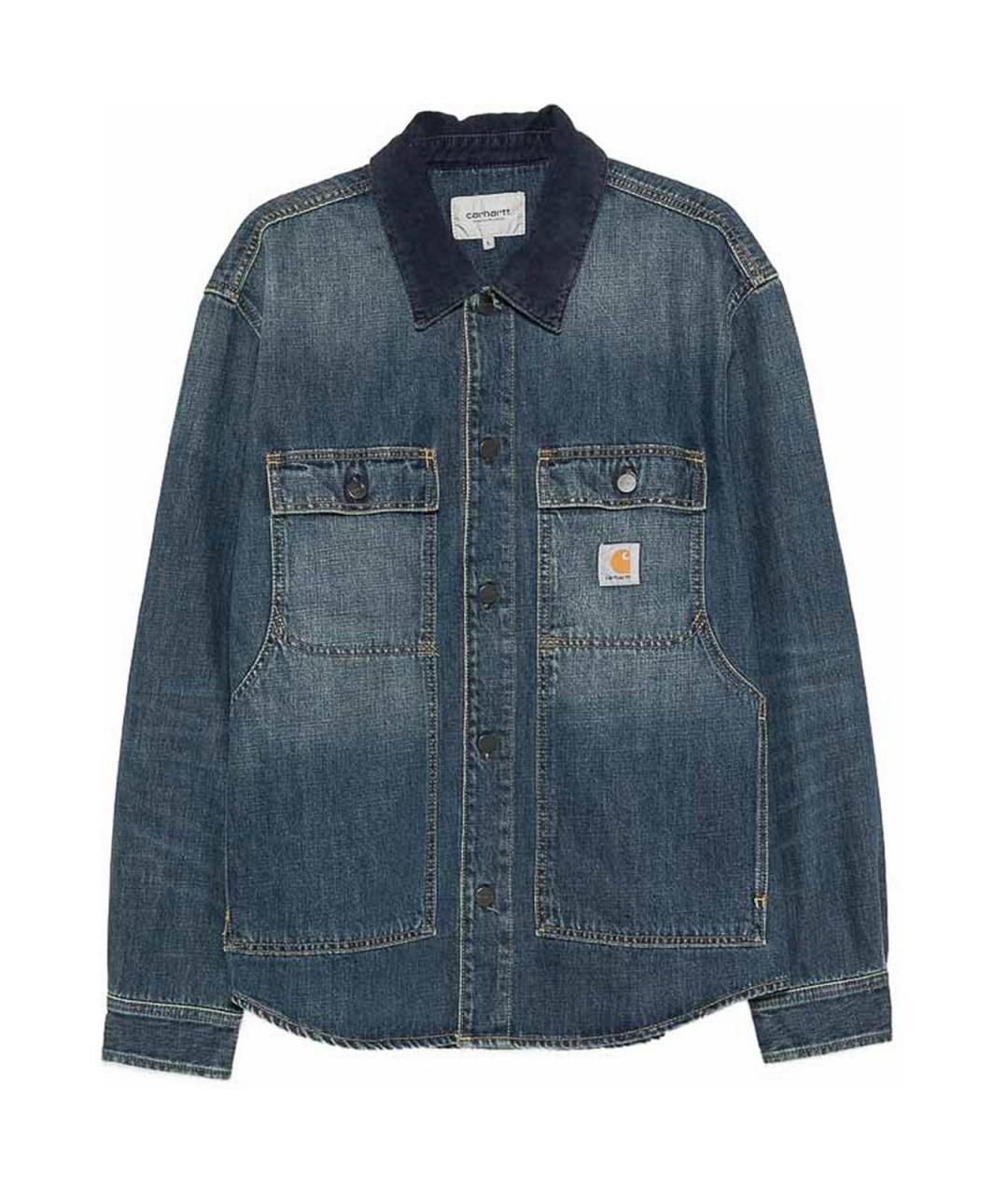 CARHARTT Синяя хлопковая кэжуал рубашка, фото 1