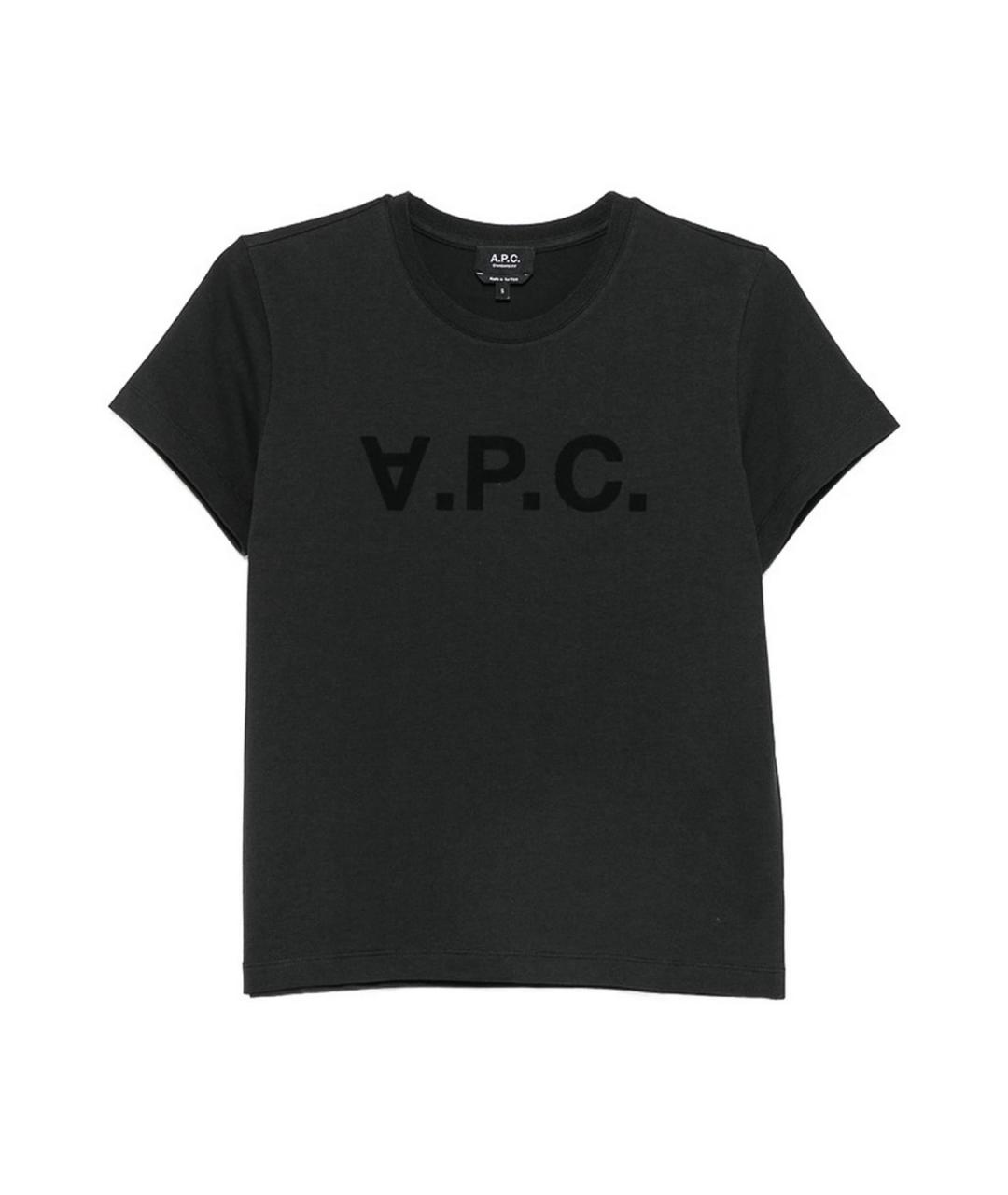 A.P.C. Черная хлопковая футболка, фото 1