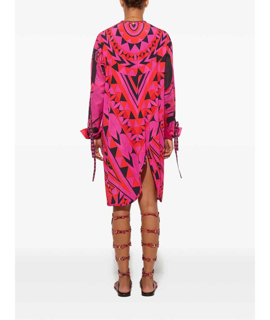 EMILIO PUCCI Мульти хлопковое повседневное платье, фото 5