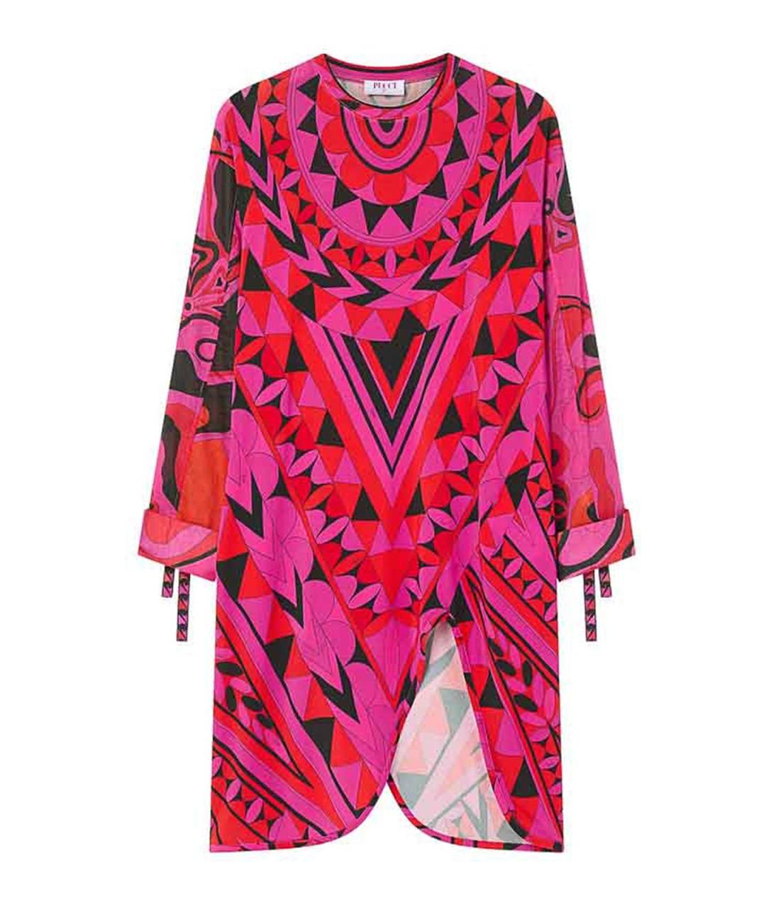 EMILIO PUCCI Мульти хлопковое повседневное платье, фото 1