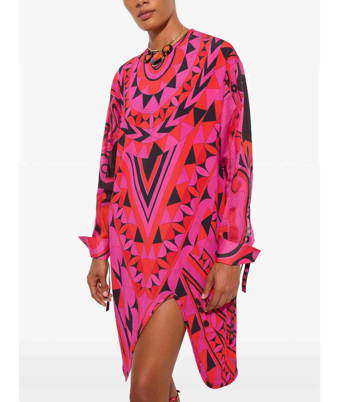 EMILIO PUCCI Мульти хлопковое повседневное платье, фото 2