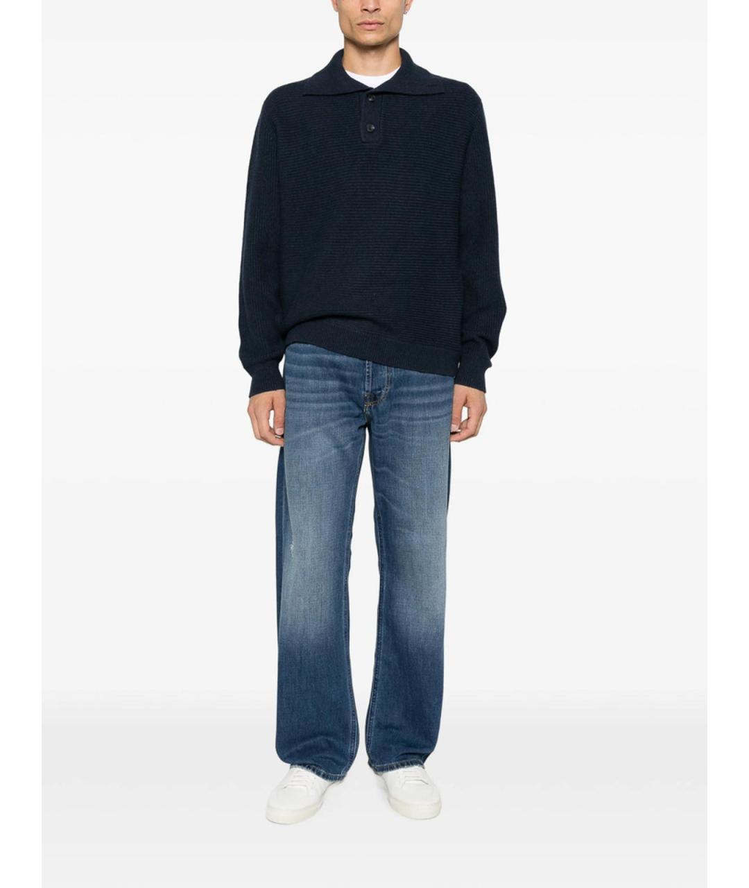 CALVIN KLEIN Темно-синий хлопковый джемпер / свитер, фото 4