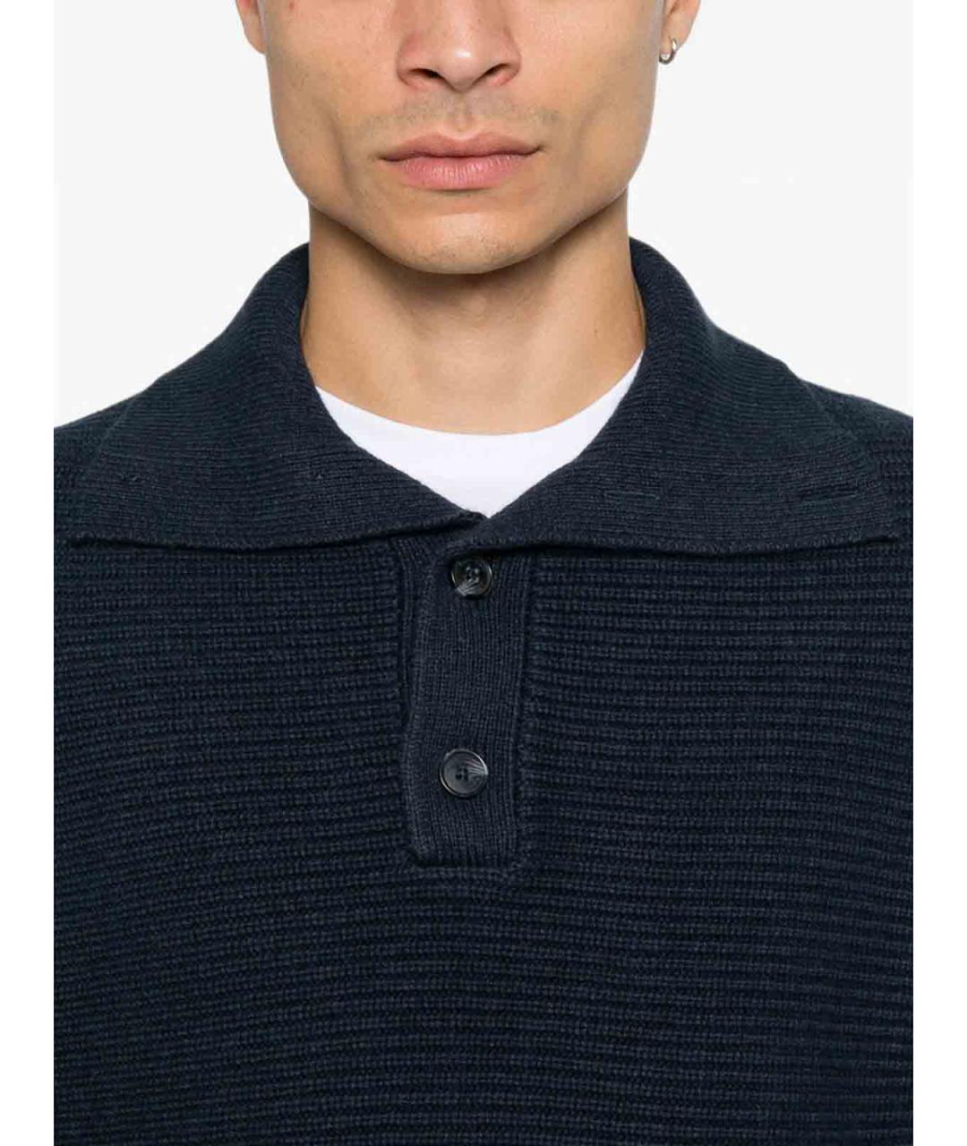 CALVIN KLEIN Темно-синий хлопковый джемпер / свитер, фото 3