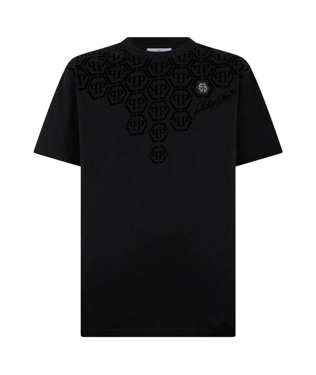 PHILIPP PLEIN Черная хлопковая футболка, фото 1