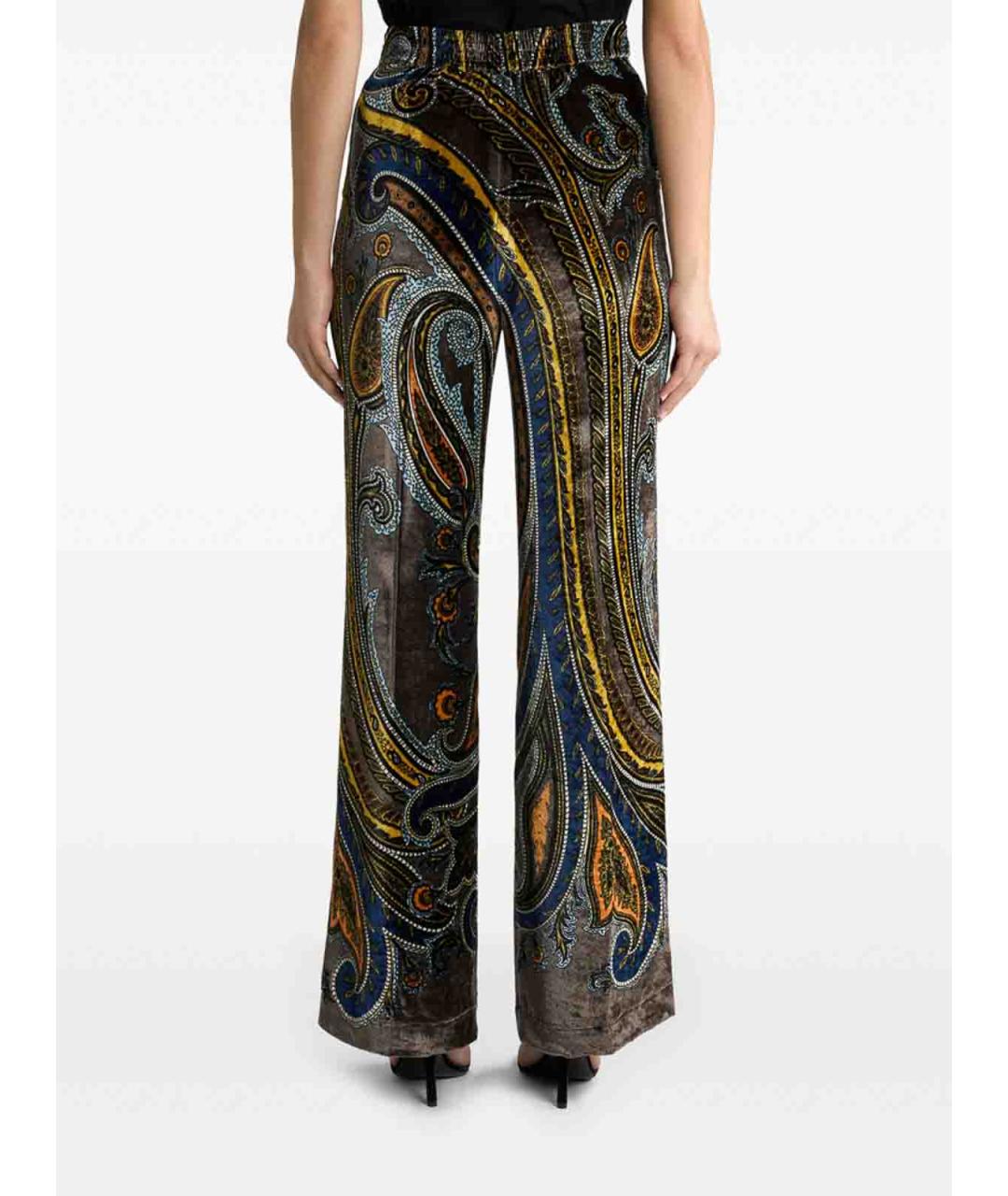 ETRO Мульти шелковые прямые брюки, фото 5
