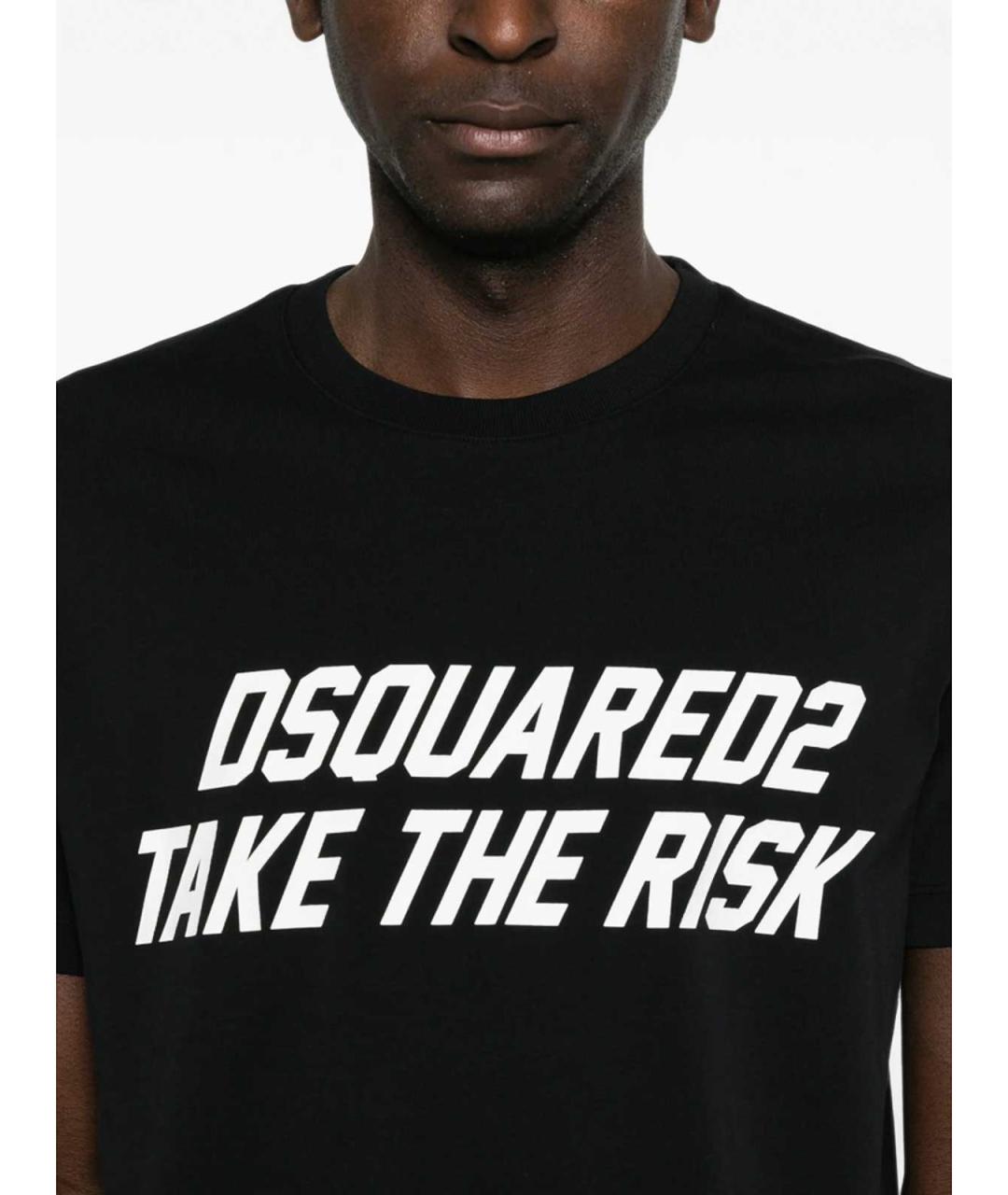 DSQUARED2 Черная хлопковая футболка, фото 2