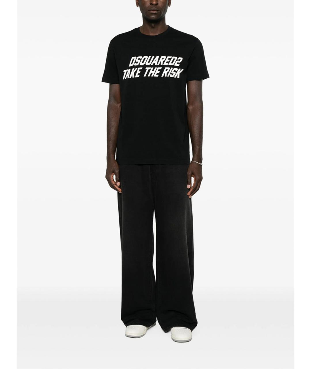DSQUARED2 Черная хлопковая футболка, фото 4