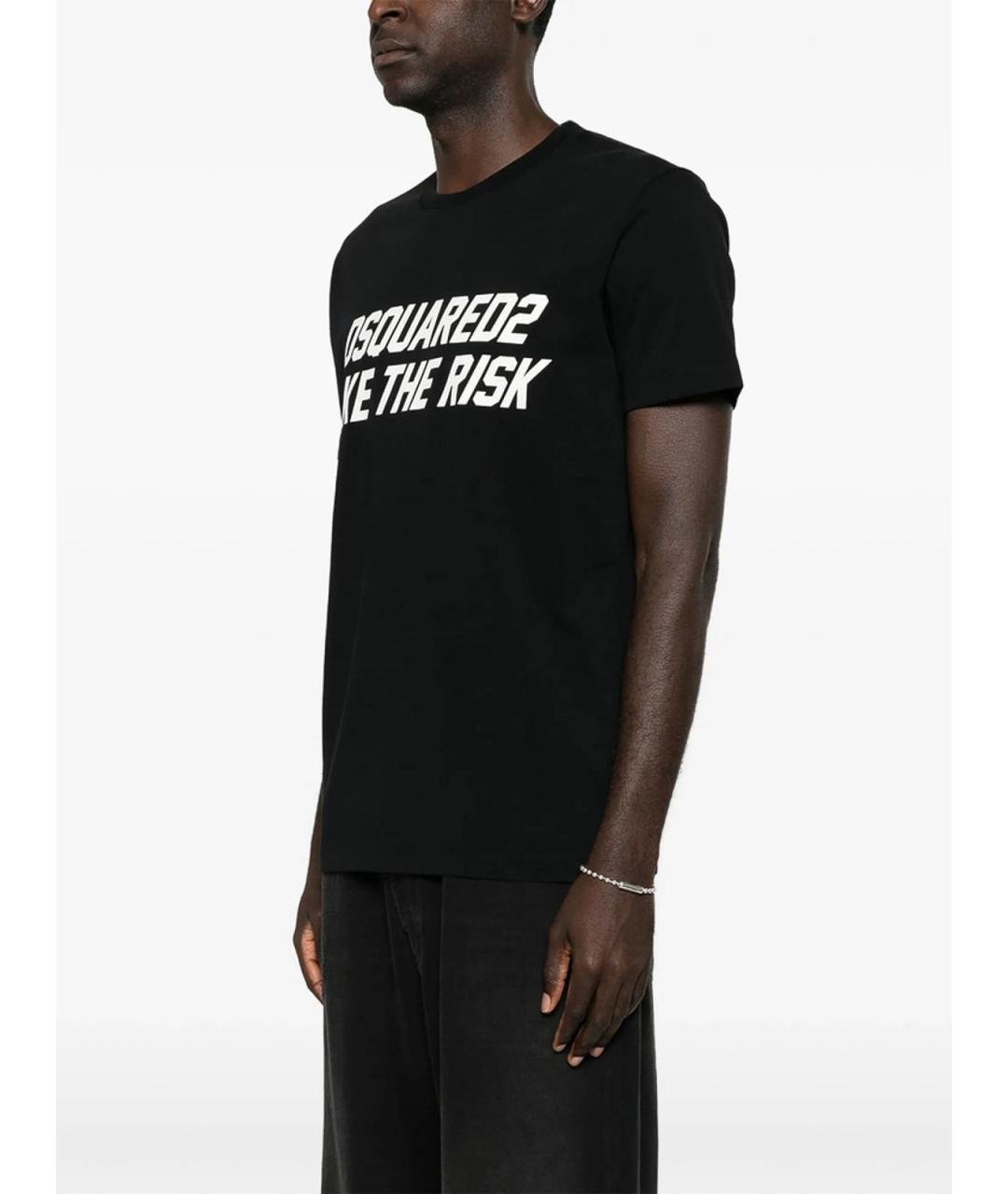 DSQUARED2 Черная хлопковая футболка, фото 5