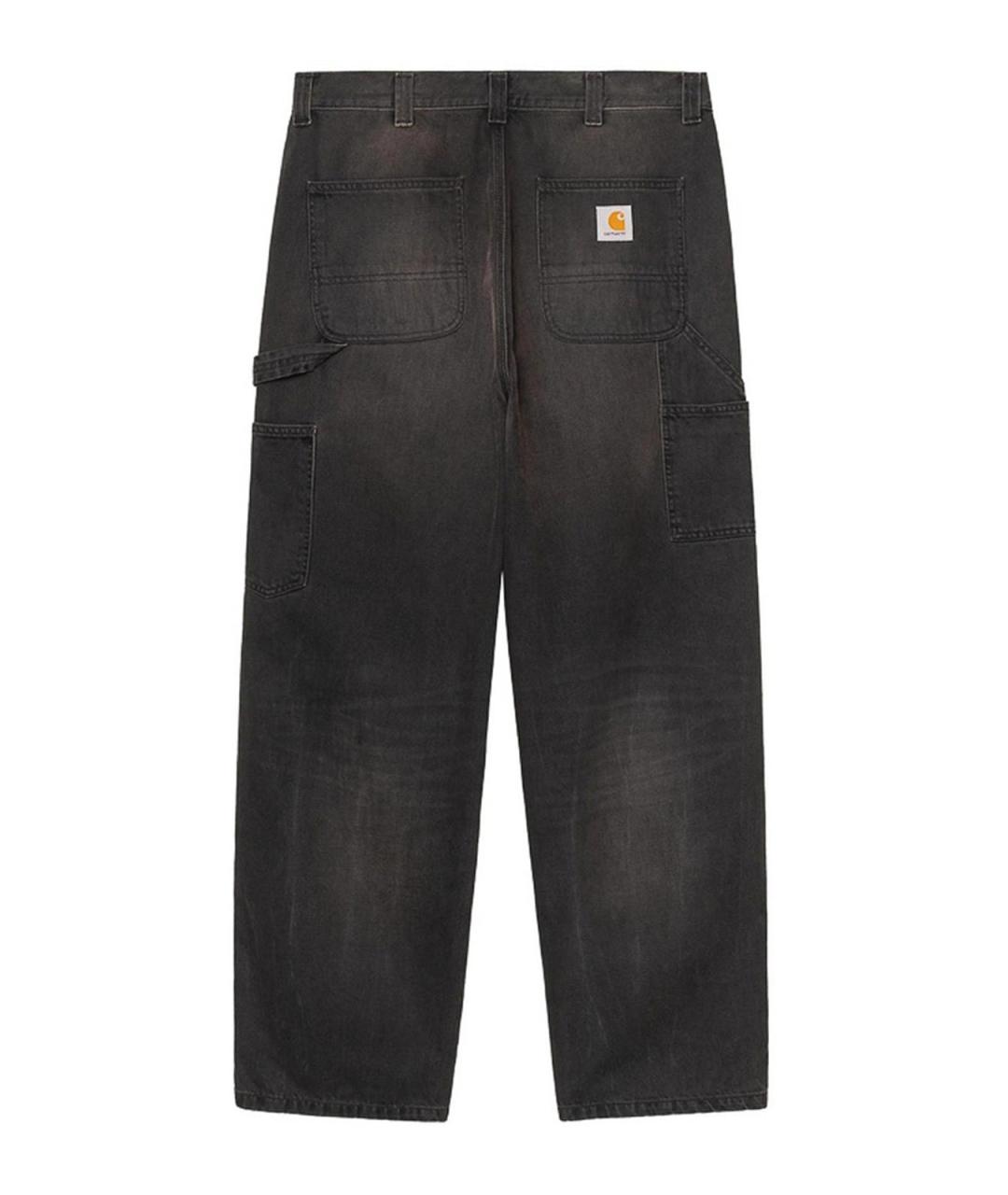 CARHARTT Черные хлопковые прямые джинсы, фото 2
